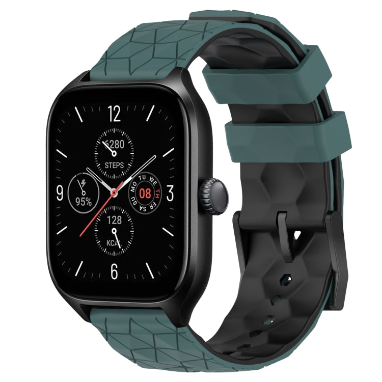 20mm Football Texture Two-Color Silicone Watch Band, For Amazfit GTS 4, For Amazfit GTS 3