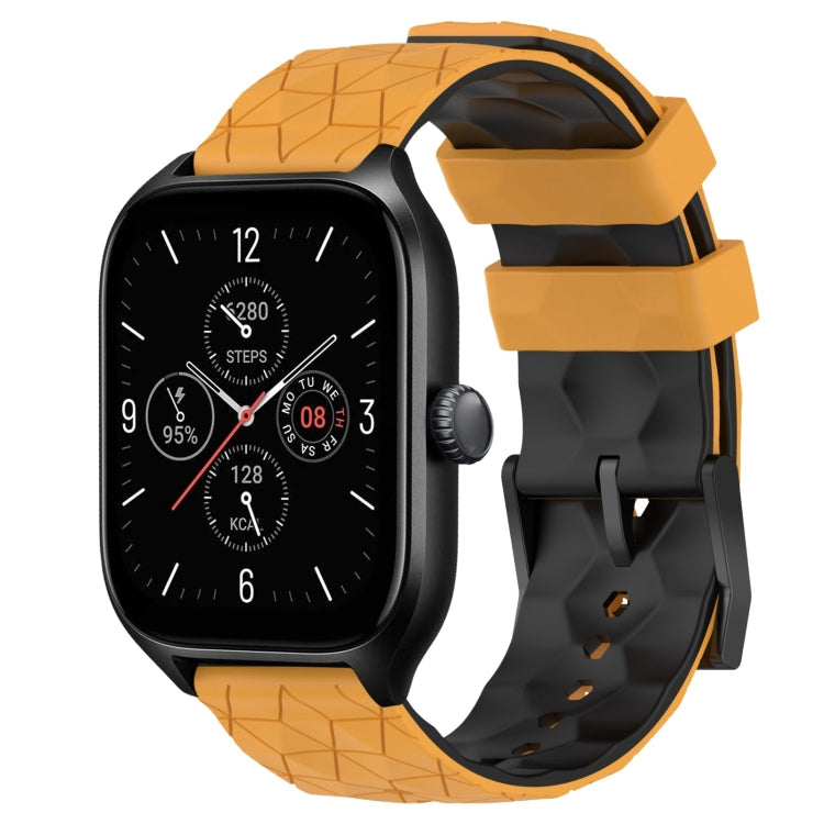 20mm Football Texture Two-Color Silicone Watch Band, For Amazfit GTS 4, For Amazfit GTS 3