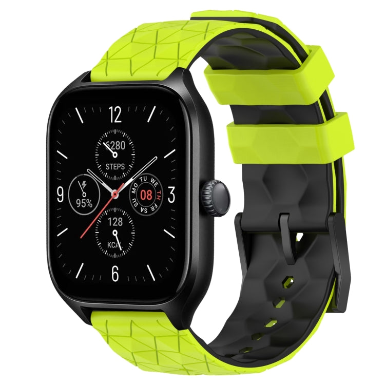20mm Football Texture Two-Color Silicone Watch Band, For Amazfit GTS 4, For Amazfit GTS 3