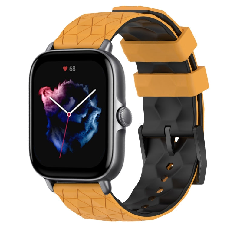 20mm Football Texture Two-Color Silicone Watch Band, For Amazfit GTS 4, For Amazfit GTS 3