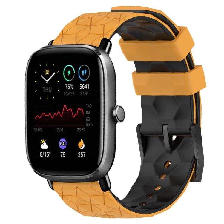 20mm Football Texture Two-Color Silicone Watch Band, For Amazfit GTS 2E, For Amazfit GTS 2 Mini