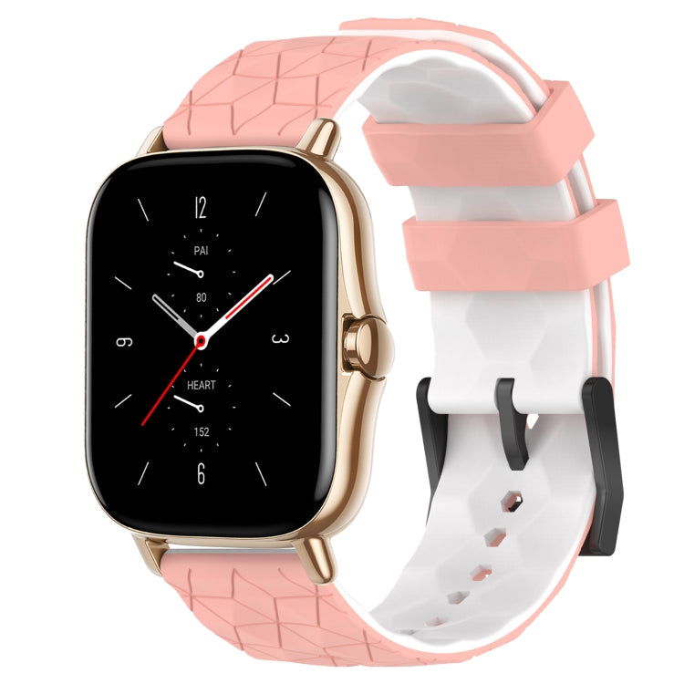 20mm Football Texture Two-Color Silicone Watch Band, For Amazfit GTS 2, For Amazfit GTS