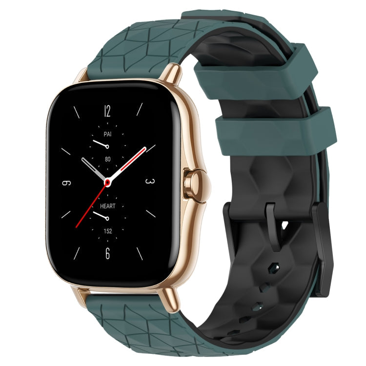 20mm Football Texture Two-Color Silicone Watch Band, For Amazfit GTS 2, For Amazfit GTS