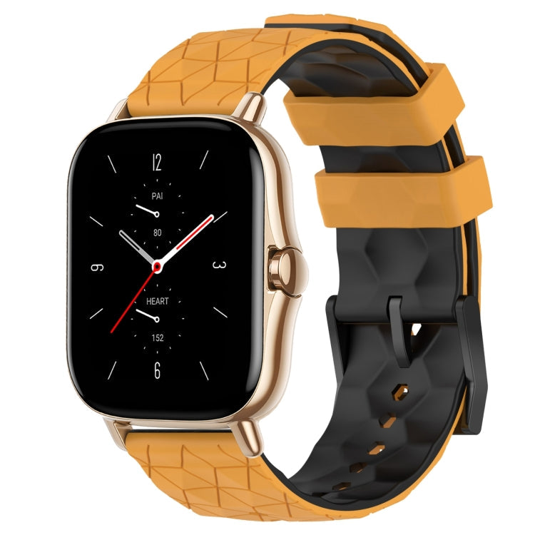 20mm Football Texture Two-Color Silicone Watch Band, For Amazfit GTS 2, For Amazfit GTS