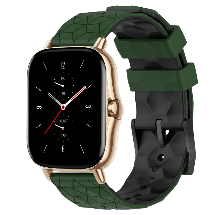 20mm Football Texture Two-Color Silicone Watch Band, For Amazfit GTS 2, For Amazfit GTS