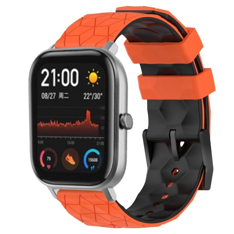 20mm Football Texture Two-Color Silicone Watch Band, For Amazfit GTS 2, For Amazfit GTS