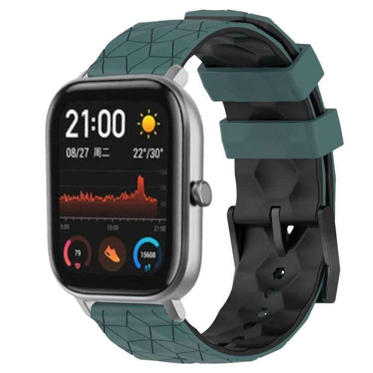 20mm Football Texture Two-Color Silicone Watch Band, For Amazfit GTS 2, For Amazfit GTS