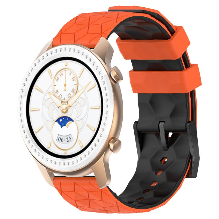 20mm Football Texture Two-Color Silicone Watch Band, For Amazfit GTR 42MM, For Amazfit Pop Pro