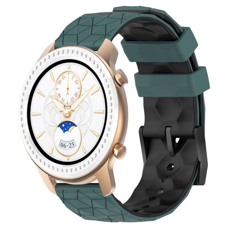 20mm Football Texture Two-Color Silicone Watch Band, For Amazfit GTR 42MM, For Amazfit Pop Pro