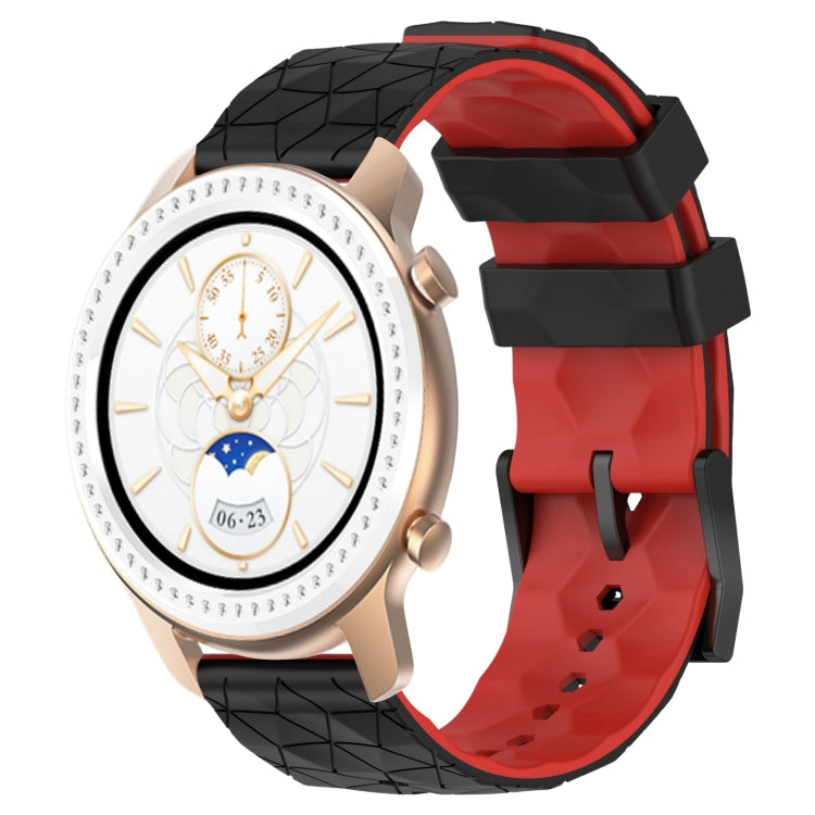 20mm Football Texture Two-Color Silicone Watch Band, For Amazfit GTR 42MM, For Amazfit Pop Pro