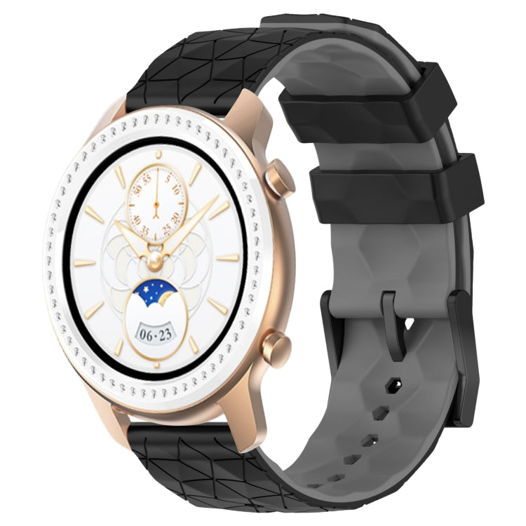 20mm Football Texture Two-Color Silicone Watch Band, For Amazfit GTR 42MM, For Amazfit Pop Pro