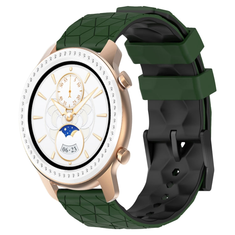 20mm Football Texture Two-Color Silicone Watch Band, For Amazfit GTR 42MM, For Amazfit Pop Pro