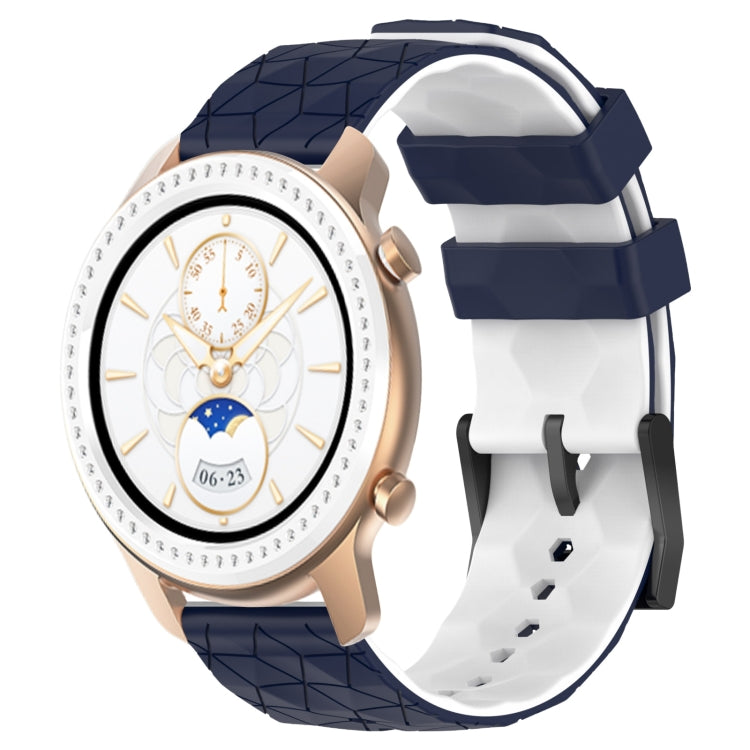 20mm Football Texture Two-Color Silicone Watch Band, For Amazfit GTR 42MM, For Amazfit Pop Pro