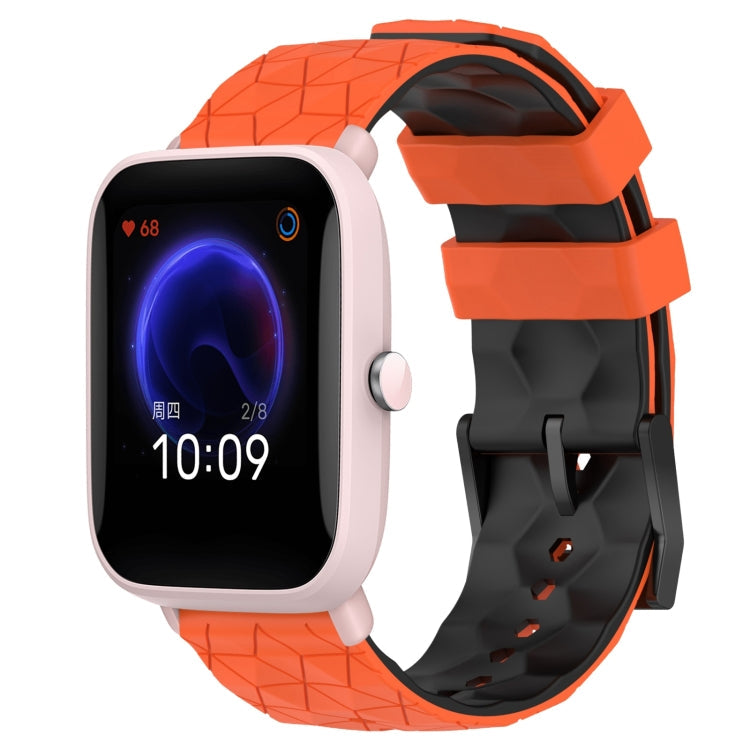 20mm Football Texture Two-Color Silicone Watch Band, For Amazfit GTR 42MM, For Amazfit Pop Pro