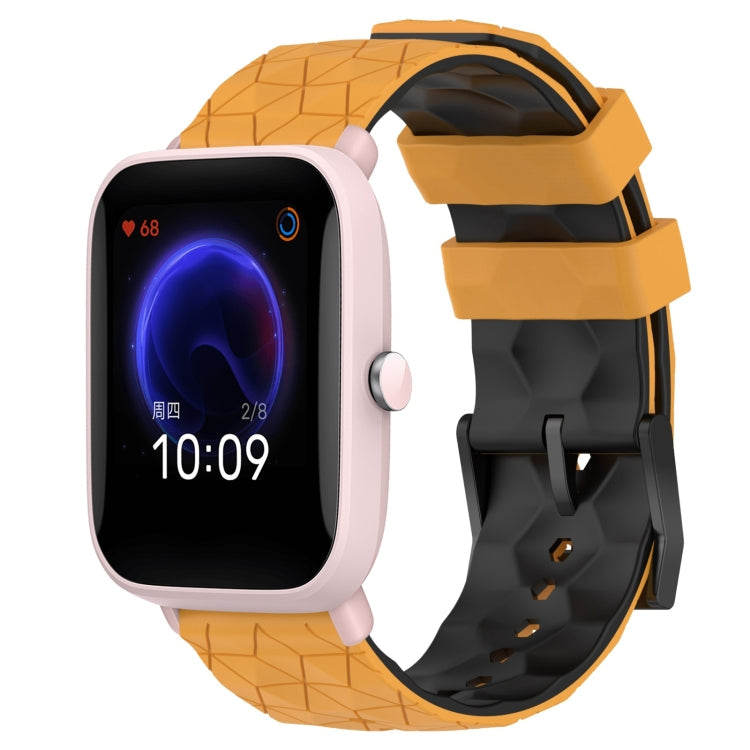20mm Football Texture Two-Color Silicone Watch Band, For Amazfit GTR 42MM, For Amazfit Pop Pro