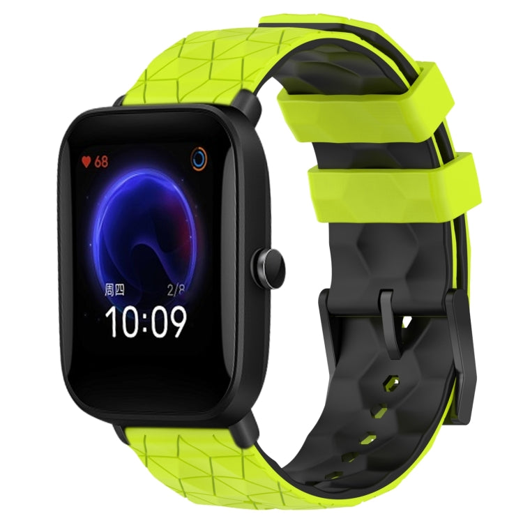 20mm Football Texture Two-Color Silicone Watch Band, For Amazfit Pop