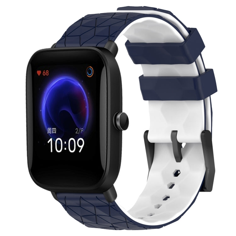20mm Football Texture Two-Color Silicone Watch Band, For Amazfit Pop