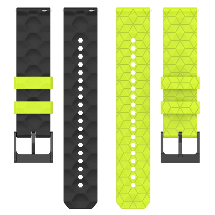 20mm Football Texture Two-Color Silicone Watch Band, For Amazfit Pop