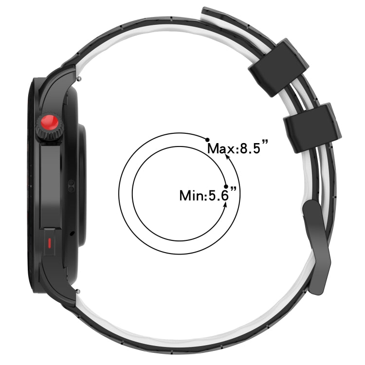 20mm Football Texture Two-Color Silicone Watch Band, For Amazfit Pop