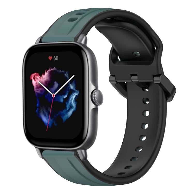 20mm Convex Loop Two-Color Silicone Watch Band, For Amazfit GTS 4, For Amazfit GTS 3