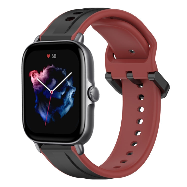 20mm Convex Loop Two-Color Silicone Watch Band, For Amazfit GTS 4, For Amazfit GTS 3