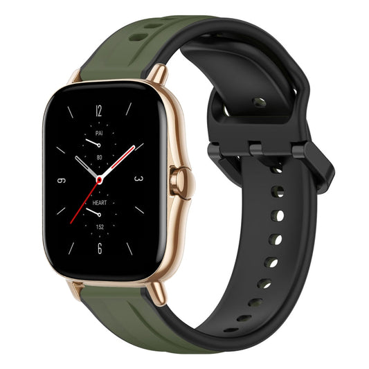 20mm Convex Loop Two-Color Silicone Watch Band, For Amazfit GTS 2, For Amazfit GTS