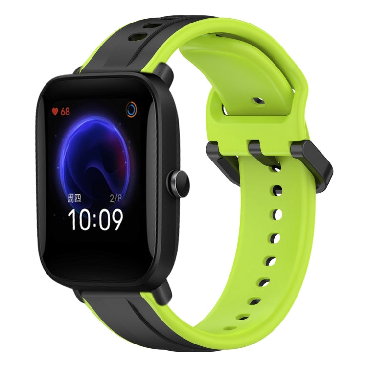 20mm Convex Loop Two-Color Silicone Watch Band, For Amazfit Pop, For Amazfit GTS 4 Mini