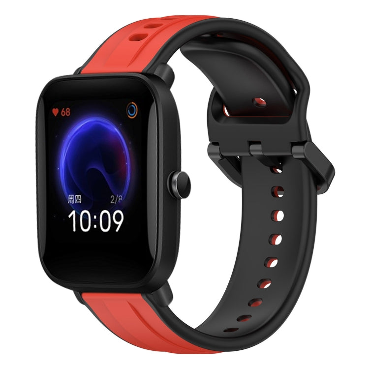 20mm Convex Loop Two-Color Silicone Watch Band, For Amazfit Pop, For Amazfit GTS 4 Mini