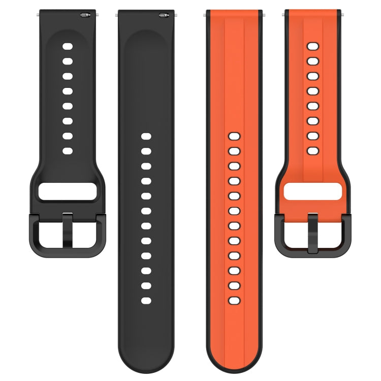 20mm Convex Loop Two-Color Silicone Watch Band, For Amazfit Pop, For Amazfit GTS 4 Mini