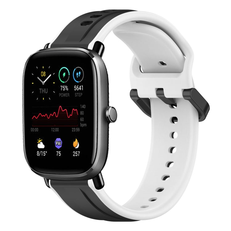 20mm Convex Loop Two-Color Silicone Watch Band, For Amazfit Pop, For Amazfit GTS 4 Mini