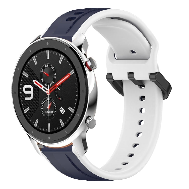 22mm Convex Loop Two-Color Silicone Watch Band, For Amazfit GTR 4, For Amazfit GTR 4 Pro