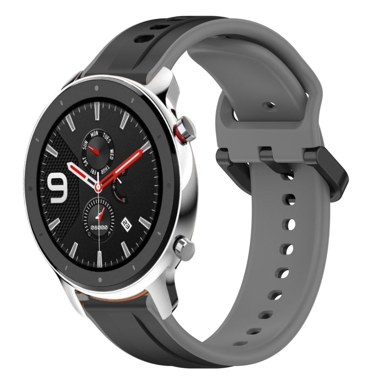 22mm Convex Loop Two-Color Silicone Watch Band, For Amazfit GTR 4, For Amazfit GTR 4 Pro