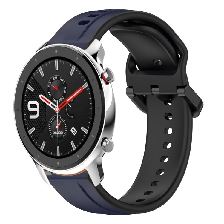 22mm Convex Loop Two-Color Silicone Watch Band, For Amazfit GTR 4, For Amazfit GTR 4 Pro