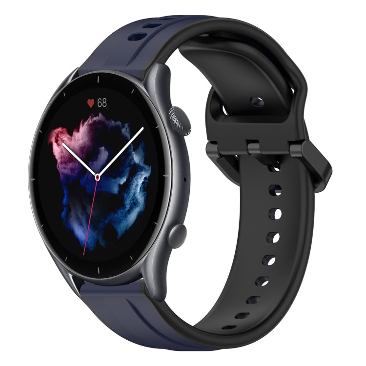 22mm Convex Loop Two-Color Silicone Watch Band, For Amazfit GTR 3, For Amazfit GTR 3 Pro