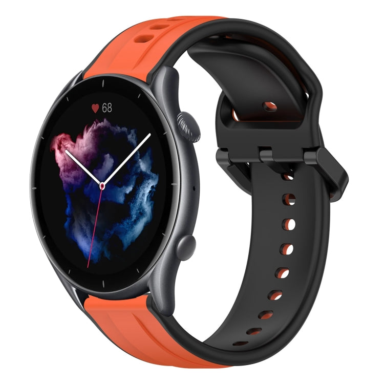 22mm Convex Loop Two-Color Silicone Watch Band, For Amazfit GTR 3, For Amazfit GTR 3 Pro