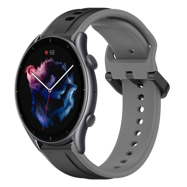 22mm Convex Loop Two-Color Silicone Watch Band, For Amazfit GTR 3, For Amazfit GTR 3 Pro