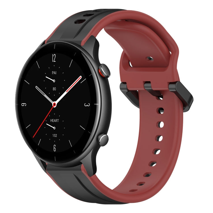 22mm Convex Loop Two-Color Silicone Watch Band, For Amazfit GTR 2e, For Amazfit GTR 2