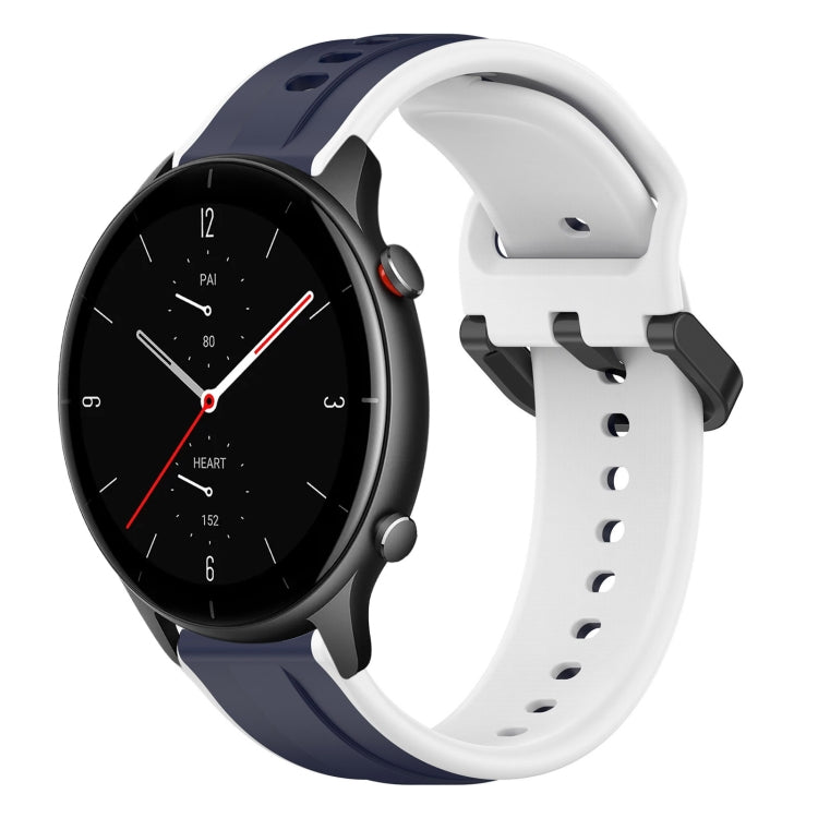 22mm Convex Loop Two-Color Silicone Watch Band, For Amazfit GTR 2e, For Amazfit GTR 2