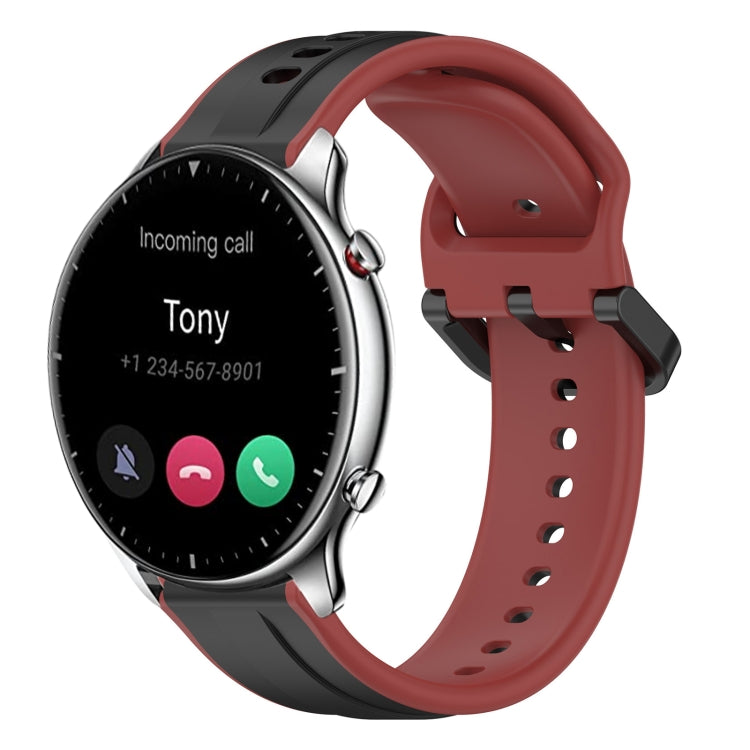 22mm Convex Loop Two-Color Silicone Watch Band, For Amazfit GTR 2e, For Amazfit GTR 2