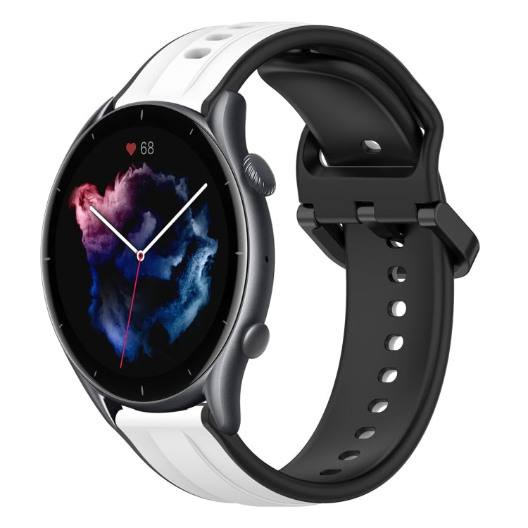 22mm Convex Loop Two-Color Silicone Watch Band, For Amazfit 3, For Amazfit GTR 47mm