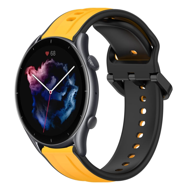 22mm Convex Loop Two-Color Silicone Watch Band, For Amazfit 3, For Amazfit GTR 47mm