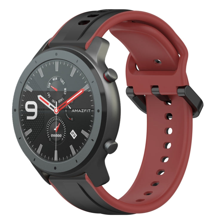 22mm Convex Loop Two-Color Silicone Watch Band, For Amazfit 3, For Amazfit GTR 47mm