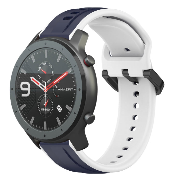 22mm Convex Loop Two-Color Silicone Watch Band, For Amazfit 3, For Amazfit GTR 47mm