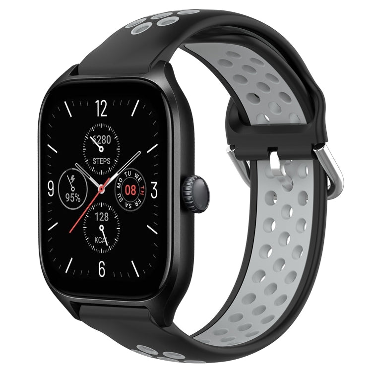 20mm Perforated Breathable Sports Silicone Watch Band, For Amazfit GTS 4
