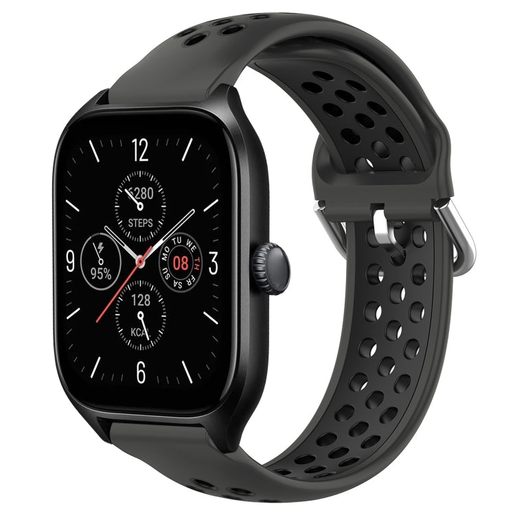 20mm Perforated Breathable Sports Silicone Watch Band, For Amazfit GTS 4