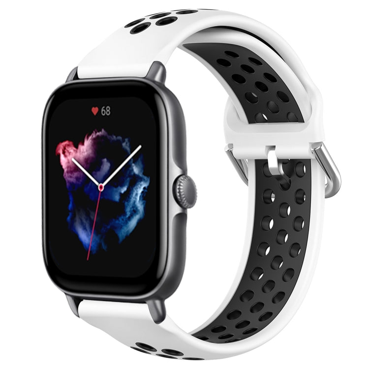 20mm Perforated Breathable Sports Silicone Watch Band, For Amazfit GTS 3