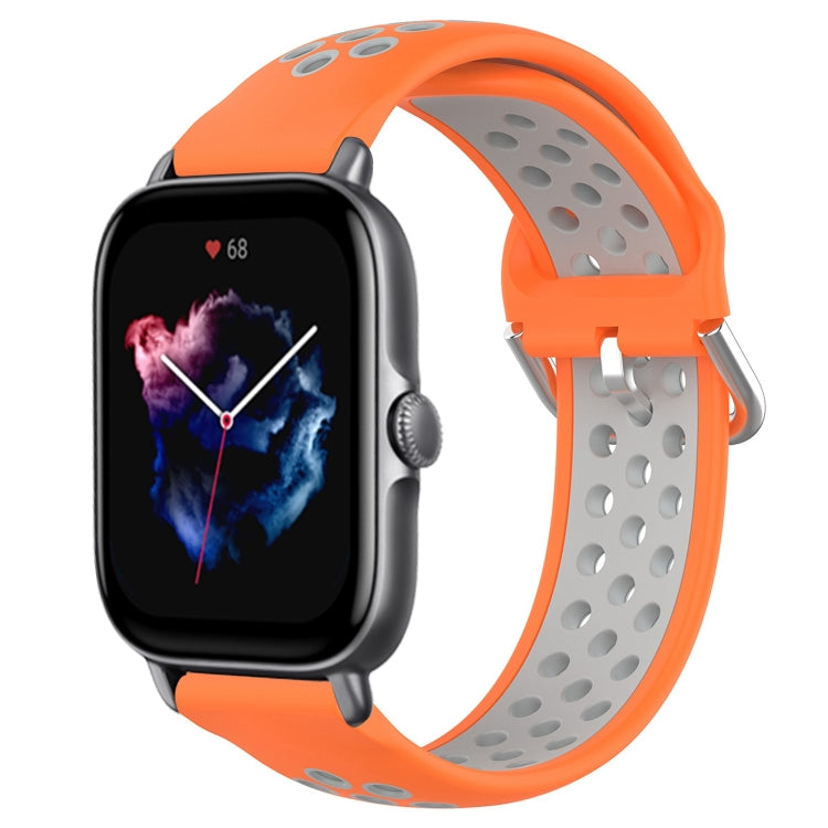 20mm Perforated Breathable Sports Silicone Watch Band, For Amazfit GTS 3