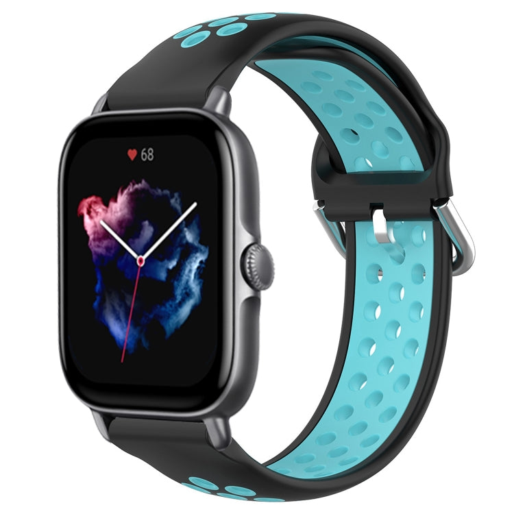 20mm Perforated Breathable Sports Silicone Watch Band, For Amazfit GTS 3