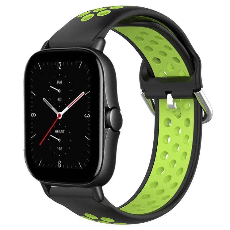 20mm Perforated Breathable Sports Silicone Watch Band, For Amazfit GTS 2E