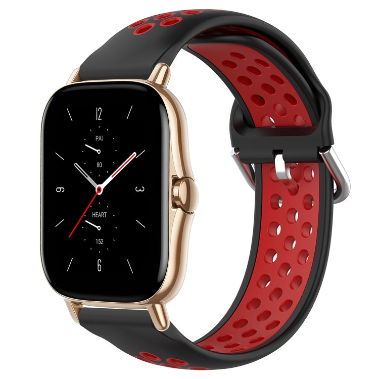 20mm Perforated Breathable Sports Silicone Watch Band, For Amazfit GTS 2